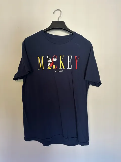 Disney Mickey Mouse Est 1928 T-Shirt Size L Navy Blue