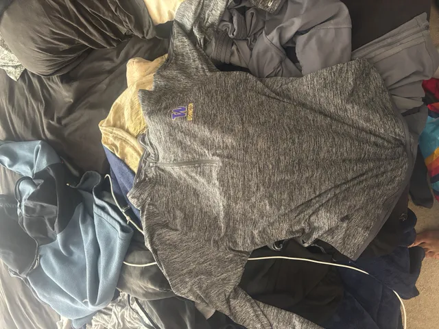 Colosseum Washington Huskies 1/4 Zip Pullover Size M Gray