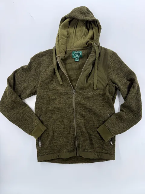 Arthur Beale AB Full Zip Hooded Fleece Jacket Size S Green
