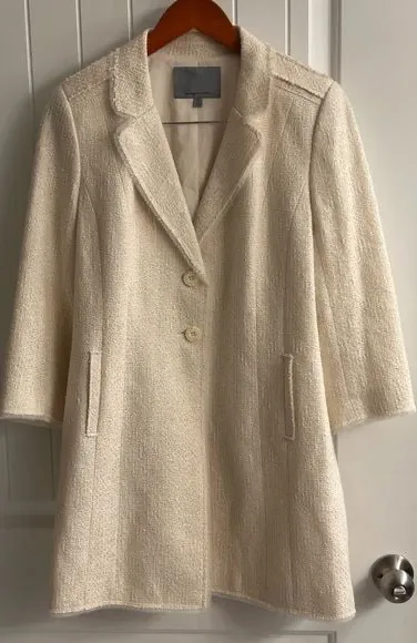 Classiques Entier Cream Women's Blazer Coat Size M