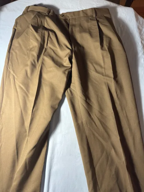 Jos. A. Bank Wool Dress Pants Size 40 REG Mocha Gabardine NWT