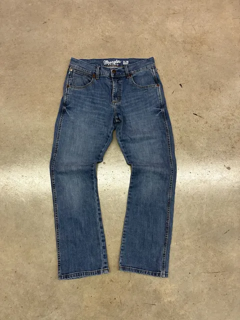 Wrangler Retro Slim Boot Jeans Size 30x30 Blue Denim