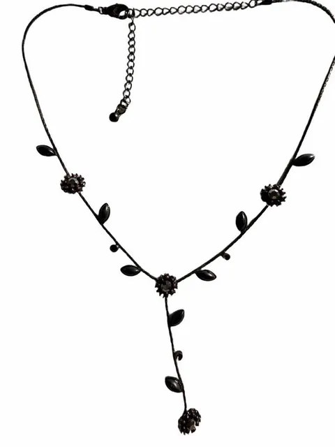 Lia Sophia Carol Hematite Tone Necklace