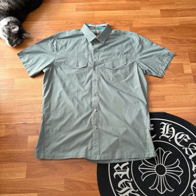 Kuhl Short Sleeve Button Down Shirt Green Size L