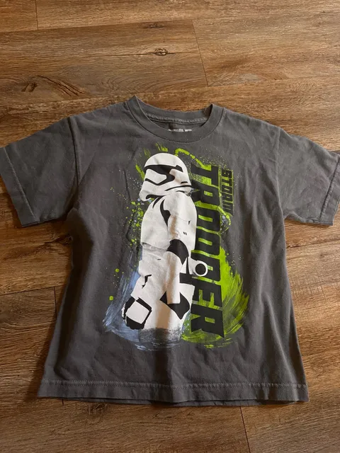 Star Wars Stormtrooper Graphic T-Shirt Size S (8) Gray Cotton