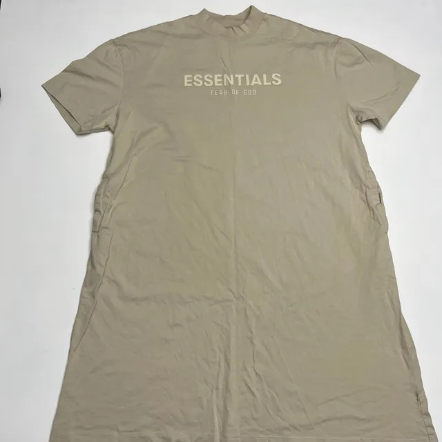 Fear of God Essentials T-Shirt Dress Size L Tan