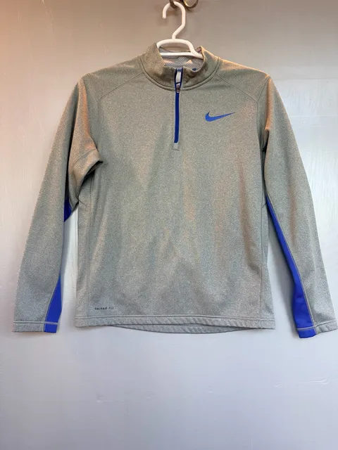 Nike Therma-Fit 1/4 Zip Pullover Size M Gray Blue