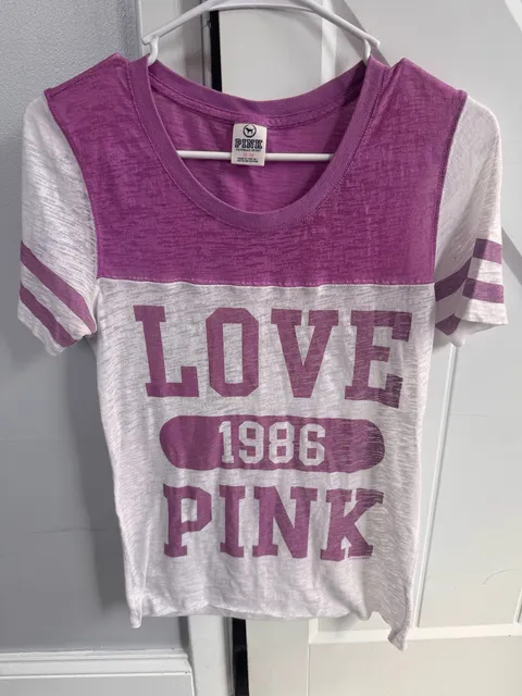 Pink Victoria's Secret Love Pink 1986 Burnout Jersey Tee (2012)