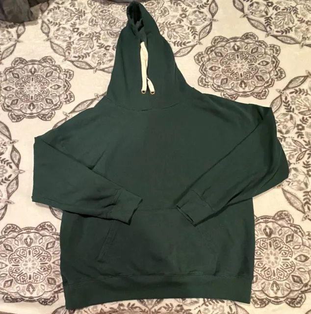 Buffalo David Bitton Hoodie Size L Dark Green Pullover Sweatshirt