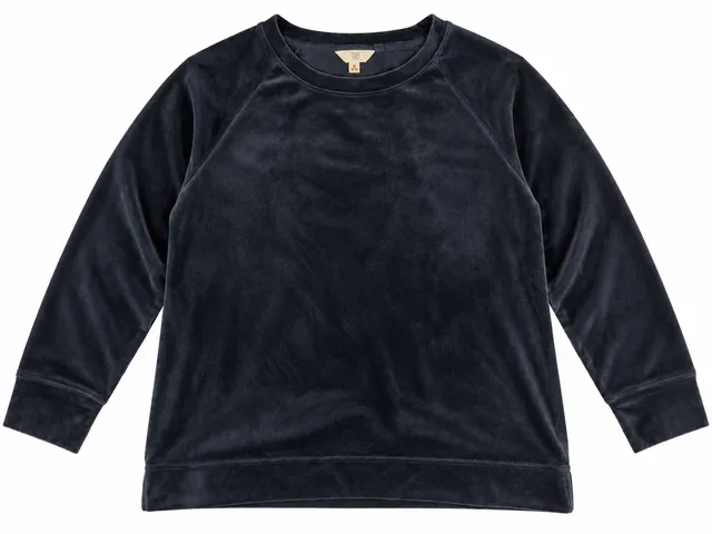 Time and Tru Velour Sweatshirt Size S (4-6) Blue Long Sleeve