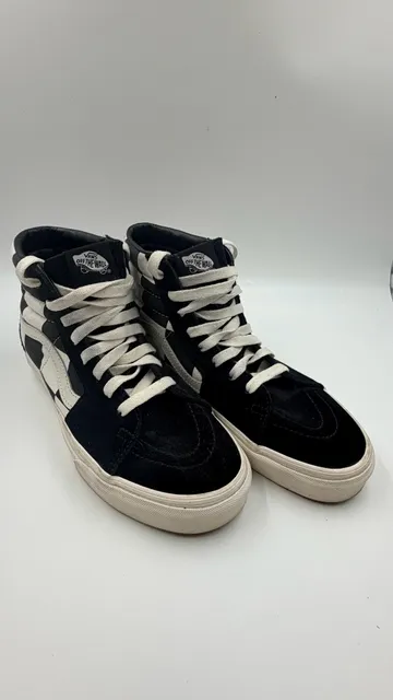 Vans Sk8-Hi Black White Checkered Sneakers Shoes