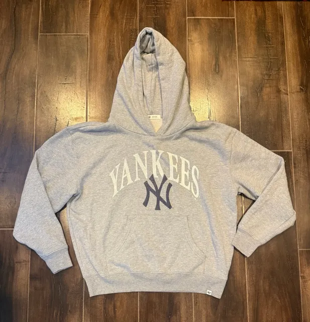'47 Brand New York Yankees Hoodie Size Medium Grey