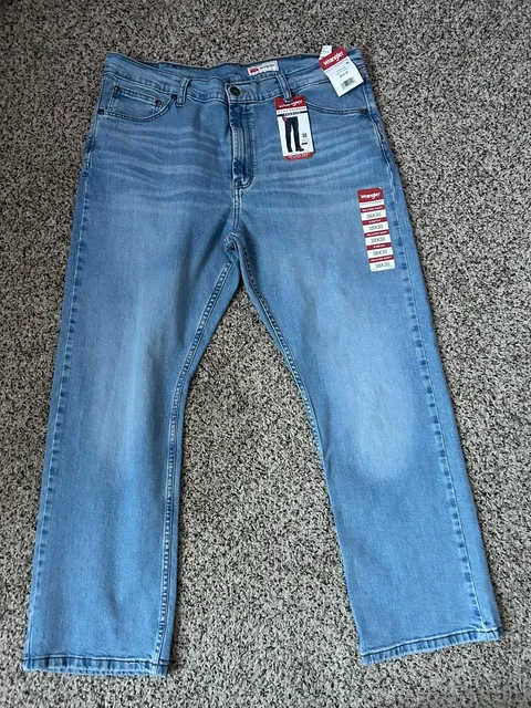 Wrangler Five Star Premium Bootcut Jeans 38x30 Light Wash