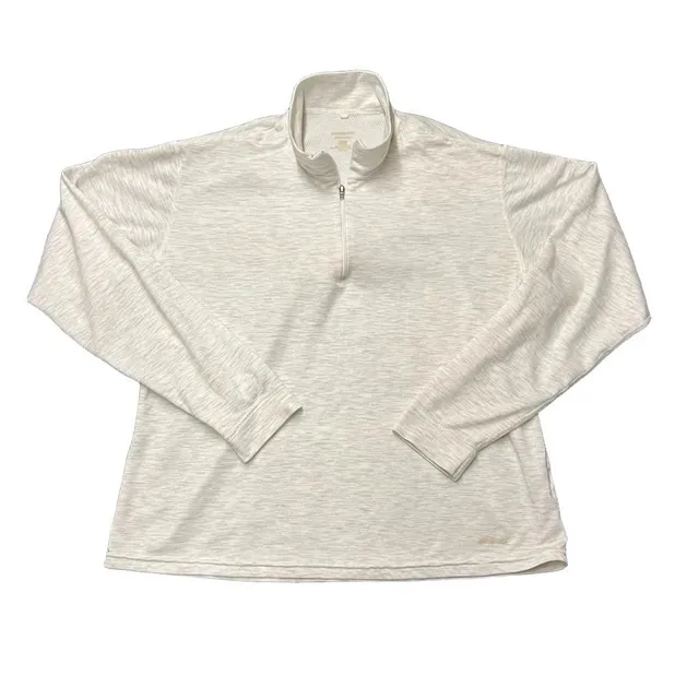 Patagonia Quarter Zip Pullover approx Size XXL women’s White Heather Base Layer