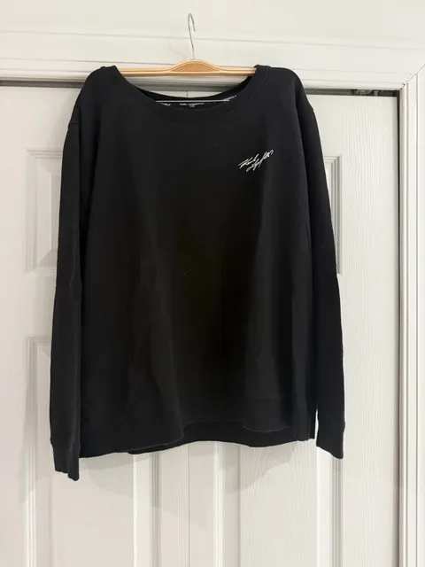 Karl Lagerfeld Paris Multi-Logo Sweatshirt Size L Black