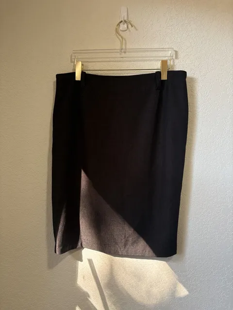Max Studio Pencil Skirt Size 12 Black Lined Business Casual
