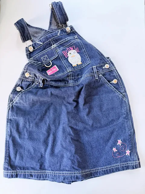 Youth Girls Vintage Harry Potter Hedwig Denim Blue Jean Skortall