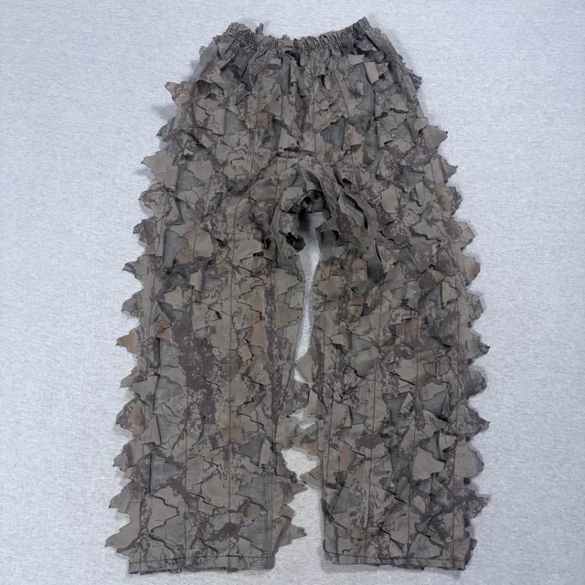 Unbranded 3D Leafy Camouflage Hunting Pants Size 17 Waist Brown Ghillie Suit