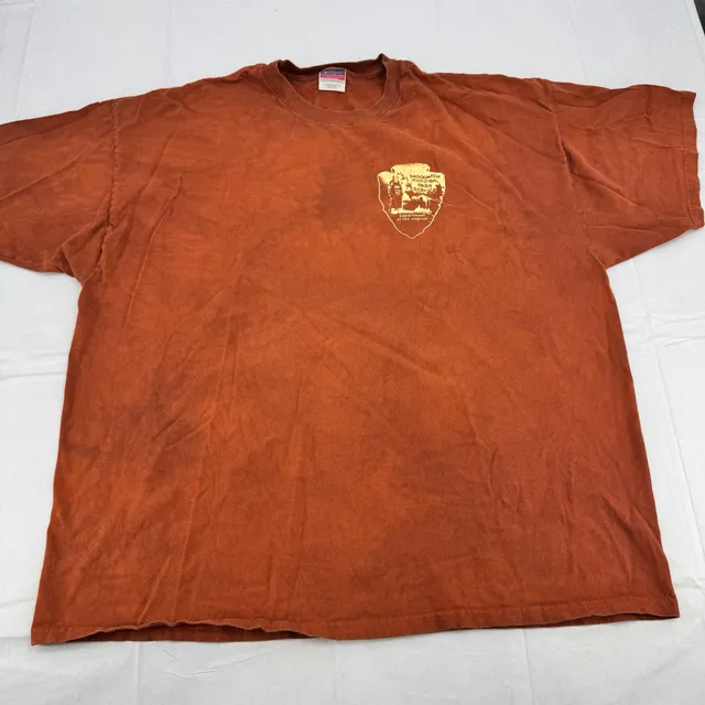 Vintage Y2K Champion Sasquatch National Park T-Shirt XXXL Rust Brown Graphic