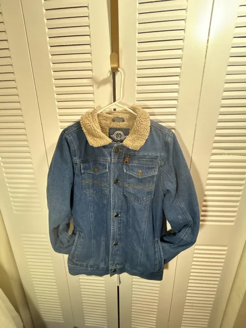 Urban Republic Sherpa Denim Jacket Size XL (18/20) Y2K Vintage Look