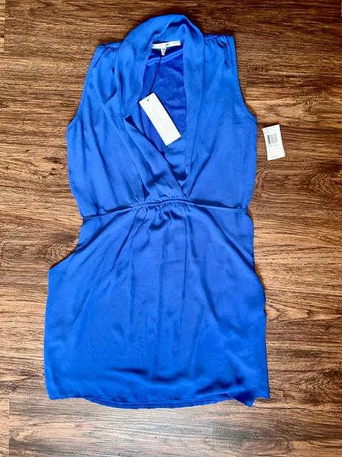 Collective Concepts Dress Size XS Royal Blue Sleeveless Cowl Neck NWT