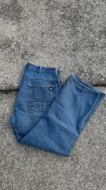 KEY Dungarees Carpenter Jeans 34x30 Blue Relaxed Straight Leg Workwear