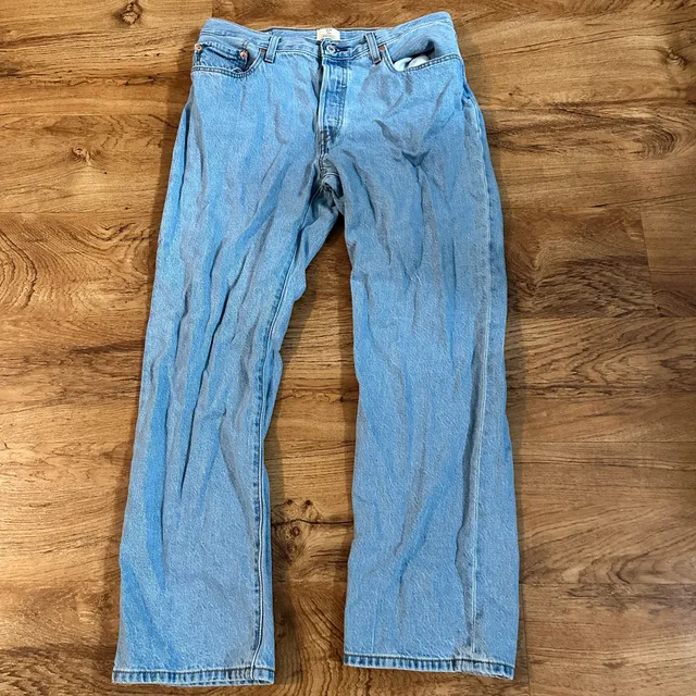 Levi's 505 Regular Fit Jeans Light Wash Denim