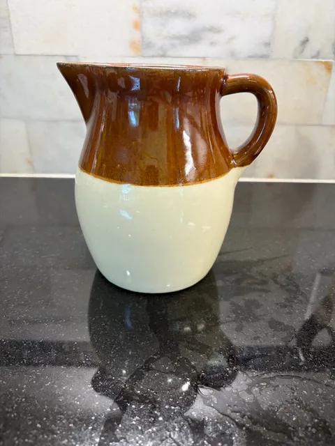 RRP Co Roseville Pottery USA Vintage Brown Cream Pitcher