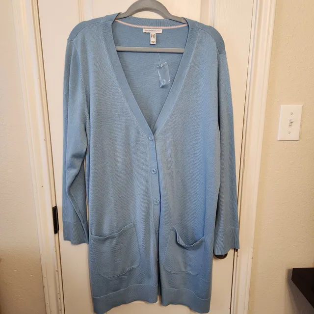 Isaac Mizrahi Live! Plus Size NWT Cardigan Blue