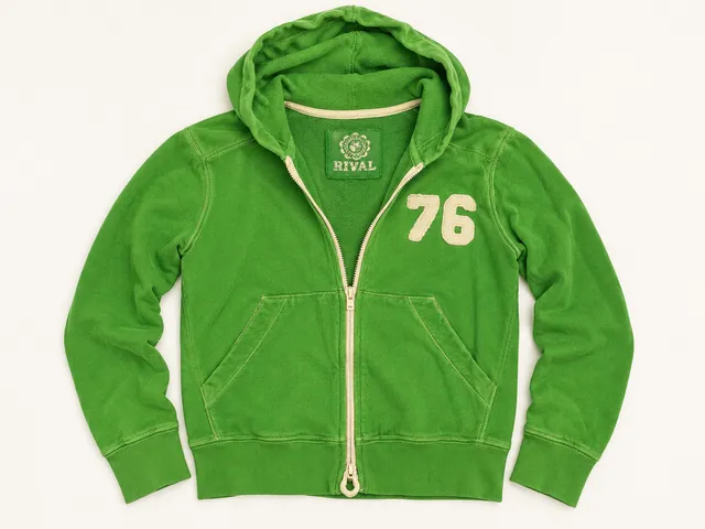 Rival Zip-Up Hoodie 76 Green