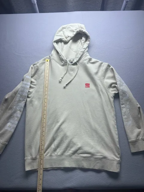 Beentrill x Coca Cola Hoodie Size L Beige Graphic Pullover Sweatshirt
