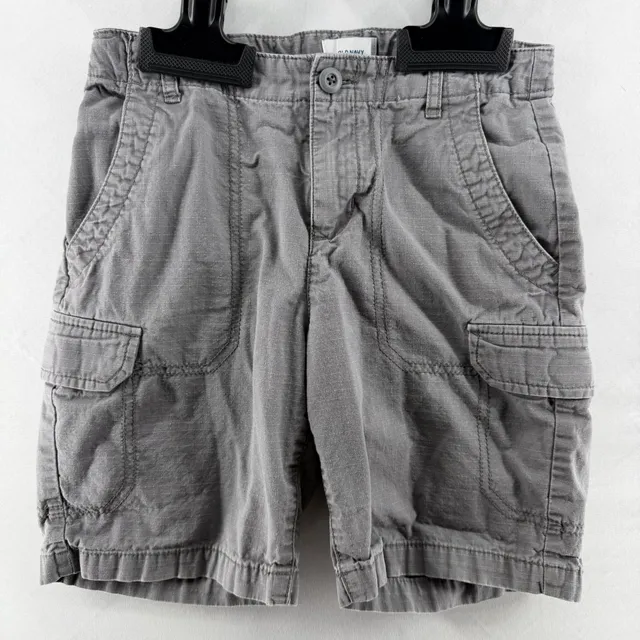 1681 Old Navy Boys Cargo Shorts Size 10 Grey Cotton