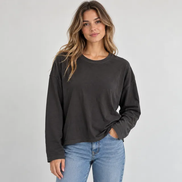 Patagonia Women's Charcoal Gray Oversized Long Sleeve Crewneck Size S