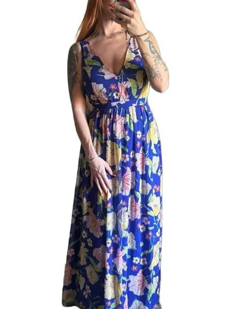 Cottagecore Whimsy Maxxing Floral Maxi Dress