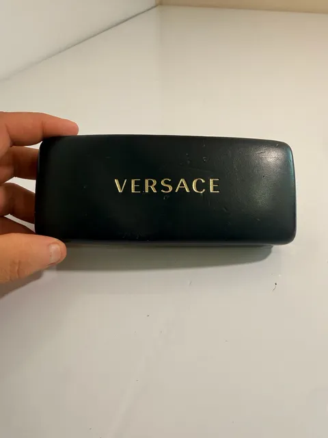 Versace Sunglasses Vintage Gold Frame Brown Lenses with Case