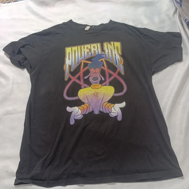 Disney Powerline T-Shirt Size L Black A Goofy Movie
