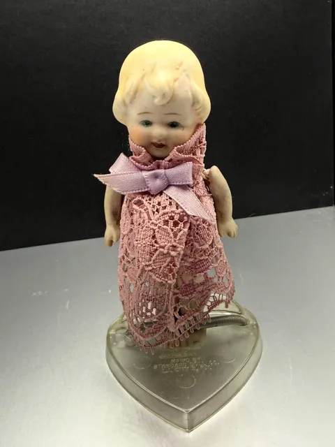 Standard Doll Co. Bisque Doll Pink Lace Dress