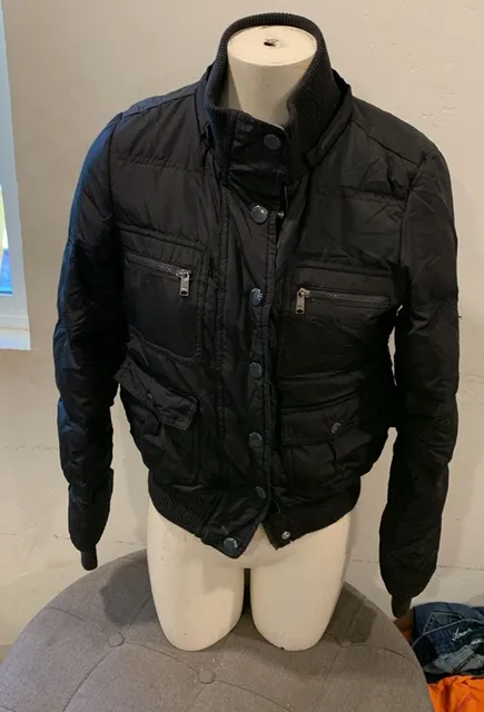Y2k Victoria's Secret PINK Black Puffer Utility Bomber Jacket