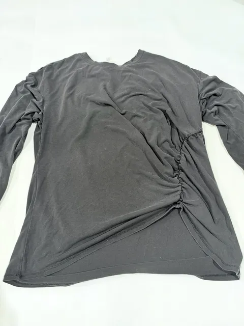 Time And Tru Ruched Side Top Size L (12-14) Black
