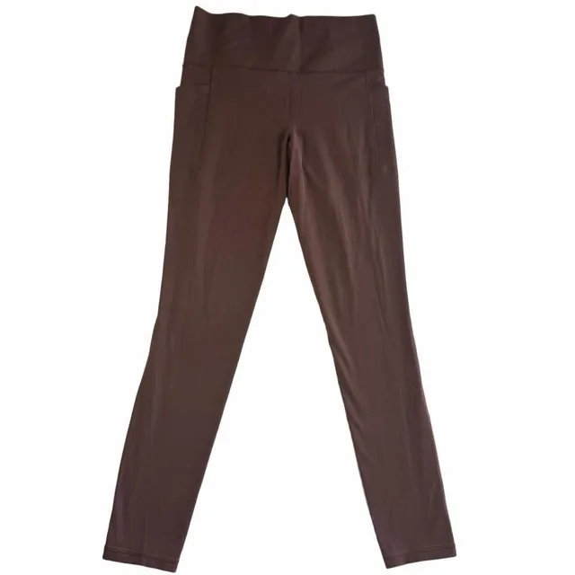 Athleta Salutation Stash Pocket II Size S rosey Brown Leggings