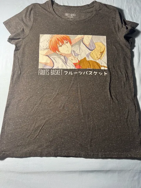 Fruits Basket Funimation Anime T-Shirt Size L Gray Kyo Sohma