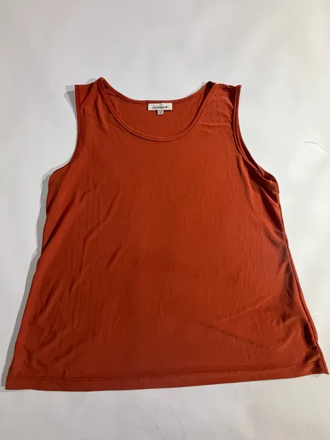 Serengeti Rust Orange Sleeveless Tank Top Size M Made in USA
