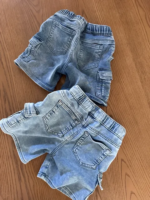 Cat & Jack Cargo Short Size XS 4/5 Blue Denim Bundle Of 2
