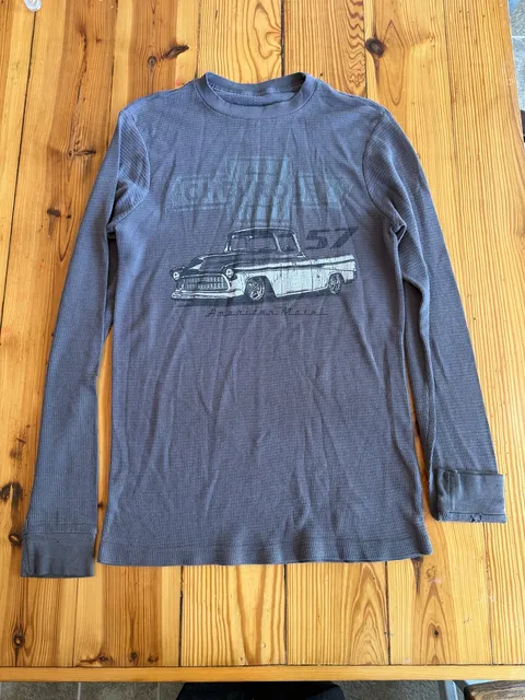 Chevrolet 57 Truck Thermal Long Sleeve Shirt Grey