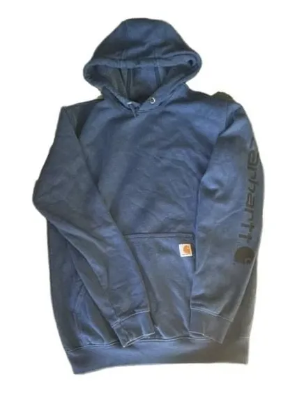 Carhartt Iconic K288 Logo Sweatshirt Size M Blue Hoodie Loose Fit