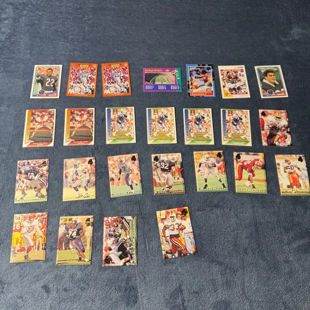 Vintage NFL Football Trading Cards Lot of 22
