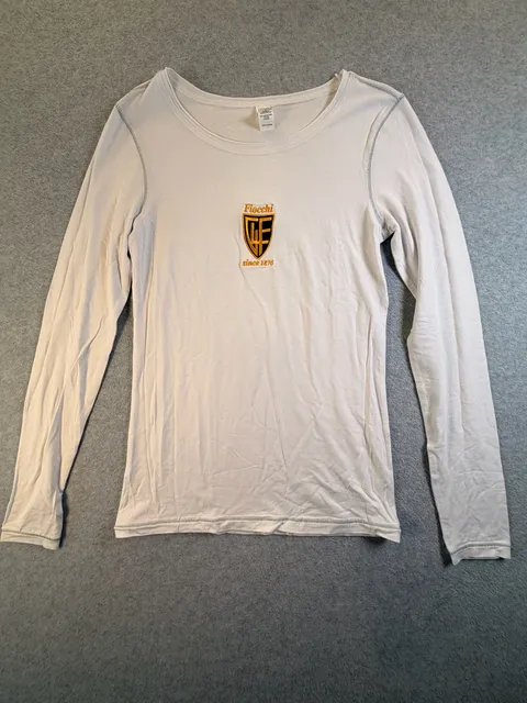 Fiocchi Long Sleeve Shirt Size S White Embroidered Shield Logo