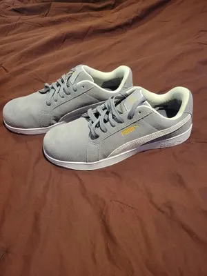 Puma Slipping Oil Resistant Steel Toed Shoes Gray
