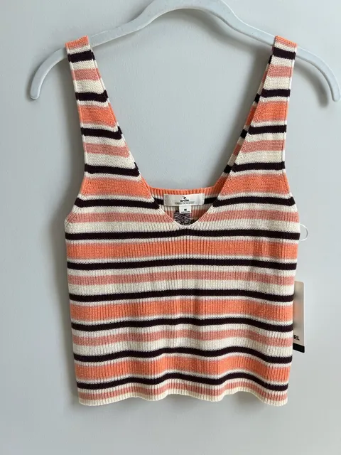 NWT Rip Curl Striped Knit Tank Top Size M