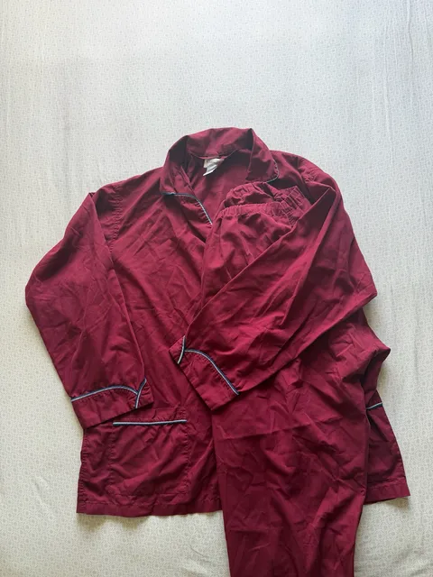 Vintage Christian Dior Pajama Set Maroon